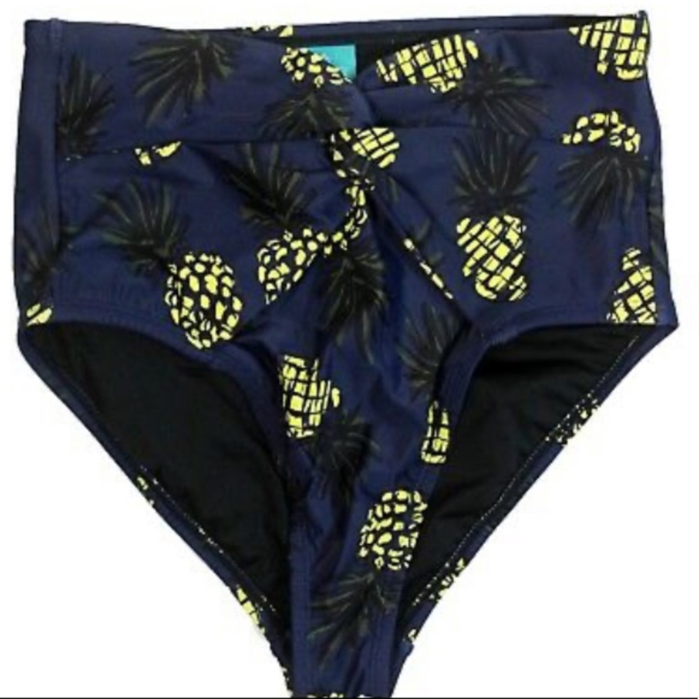 Coastal Blue Pineapple Print Swim Bottoms
